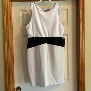 Jennifer Lopez White Dress with Silver Trim